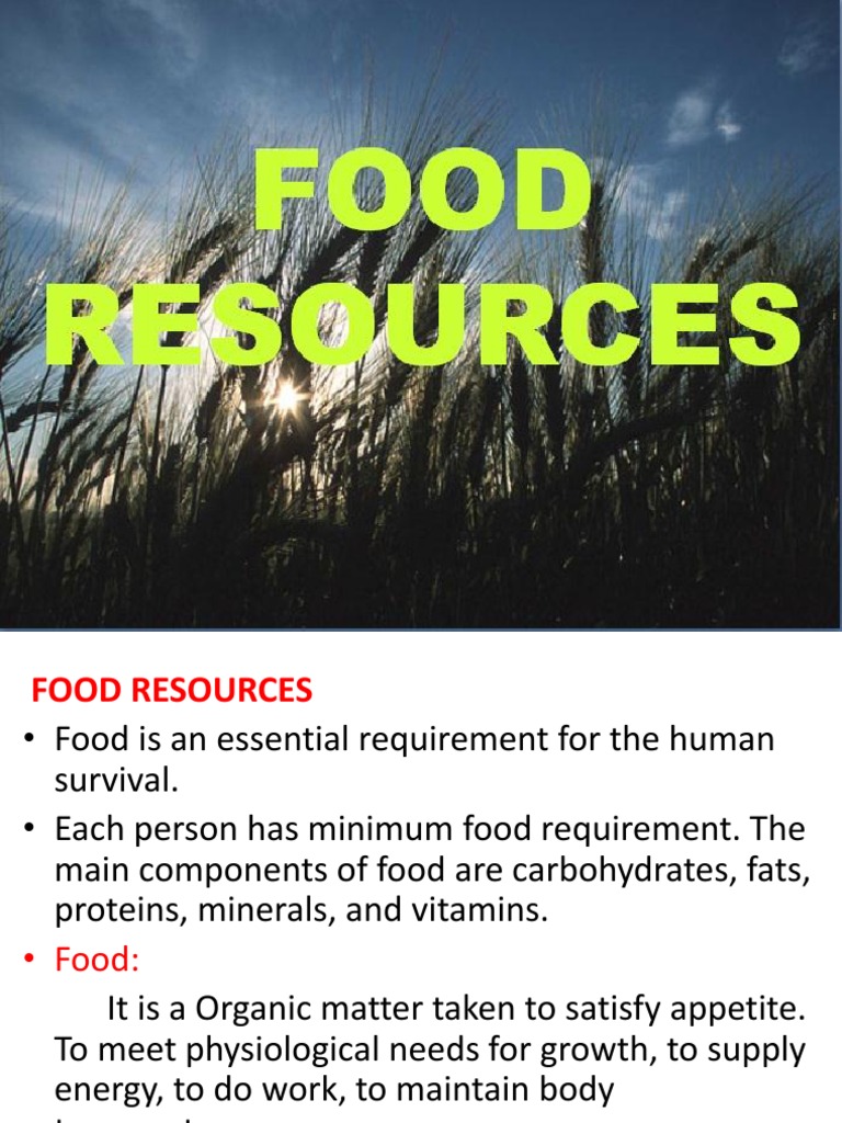 Food Resource | PDF | Soil | Malnutrition