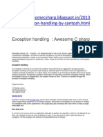 Exception Handling in Awesome c Sharp