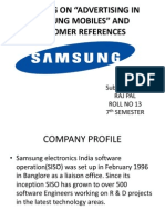 Training On "Advertising in Samsung Mobiles" and Customer References