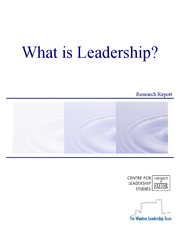 What Is Leadership? | PDF | Transformational Leadership | Leadership
