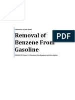 Removal of Benzene From Gasoline