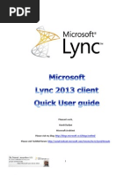 Download Microsoft Lync 2013 Client Quick User Guide by Simon Koh SN152640053 doc pdf