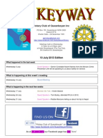 The Keyway - 10 July 2013 Edition - weekly newsletter for the Rotary Club of Queanbeyan