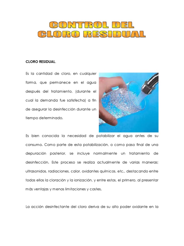 Cloro Residual PDF Cloro Amoníaco