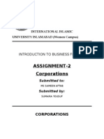 Assignment 2 Corporations)