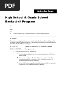 Sample Basketball Program Proposal
