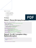Demo1: Phone (S D NG Exception) : T5: Objectives