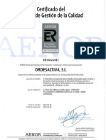 Certificado Del Sistema de Gestión de La Calidad