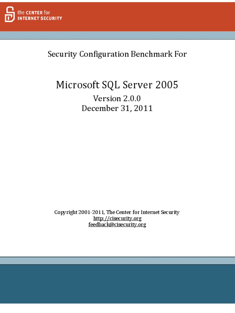 CIS Microsoft SQL Server 2005 Benchmark v2.0.0 | PDF | Transport Layer ...