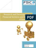 Research and Development in Financial Services and The Role of Innovation