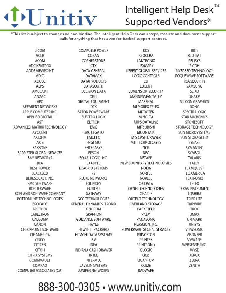 Ihd Vendors Publicly Traded Companies Of The United States