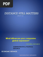 Distance Still Matters