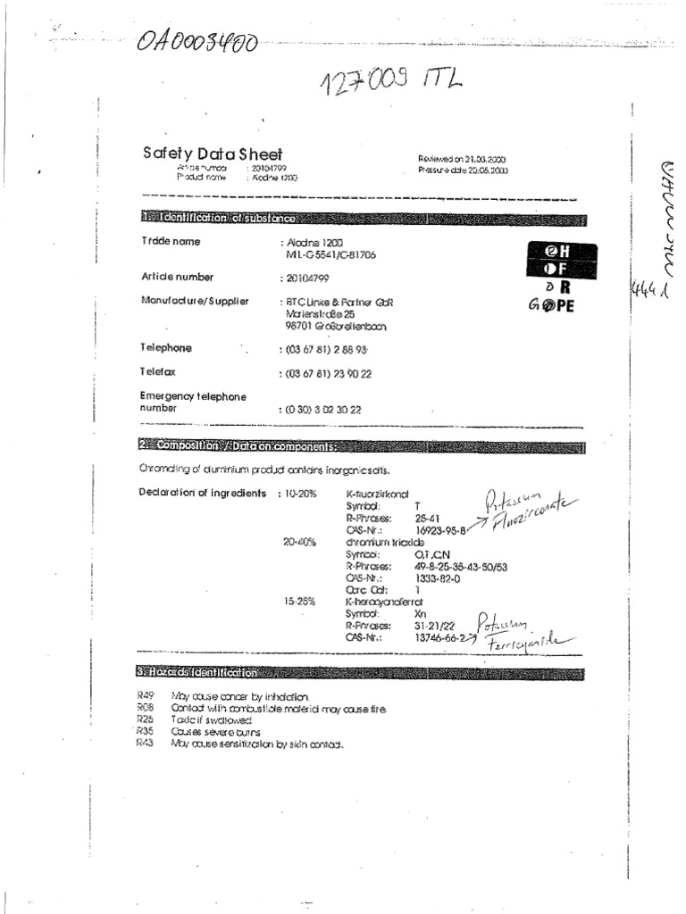 Alodine 1200S Data Sheet _ BONDERITE M-CR 1200S – OFPKKC
