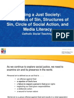 Creating A Just Society: Awareness of Sin, Structures of Sin, Circle of Social Action, and Media Literacy