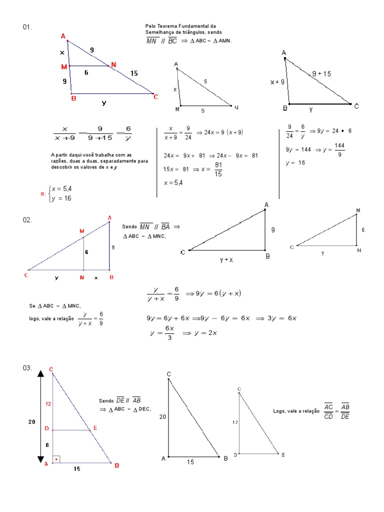 Area Do Triangulo Exercicios Resolvidos 7 Ano