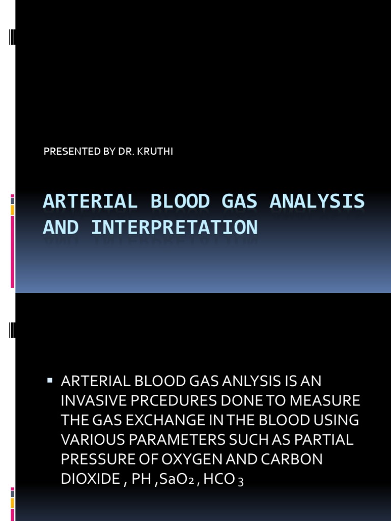 Arterial Blood Gas Analysis and Interpretation | PDF | Respiratory ...