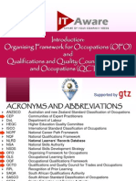 Organising Framework For Occupations (OFO) and Qualifications and Quality Council For Trades and Occupations (QCTO)