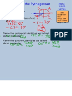 Aim: What Are The Pythagorean Identities?: Do Now: HW Review: 3, 7, 12