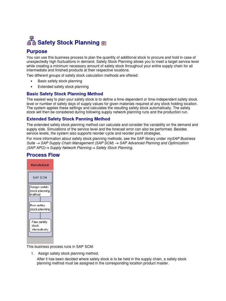 Safety Stock Planning | PDF | Supply Chain | Supply Chain Management