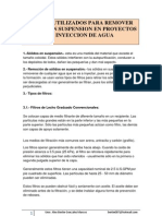 Filtros Utilizados para Remover Solidos en Suspencion en Proyectos de Inyeccion de Agua