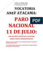 Anef Atacama Convocatoria Paro Nacional 11 de Julio 