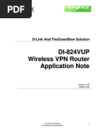 D-Link Wireless VPN Router DI 824-VUP & GreenBow IPSec VPN Client Software Configuration