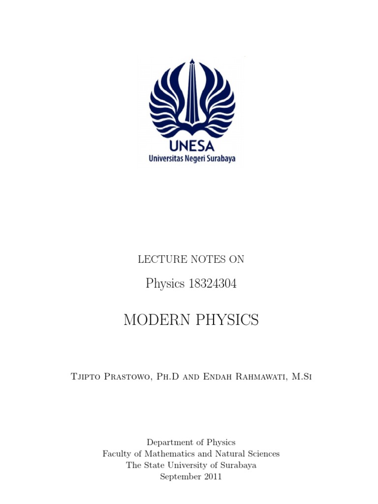 Modern Physics Lecture Notes Overview | PDF | Special Relativity ...