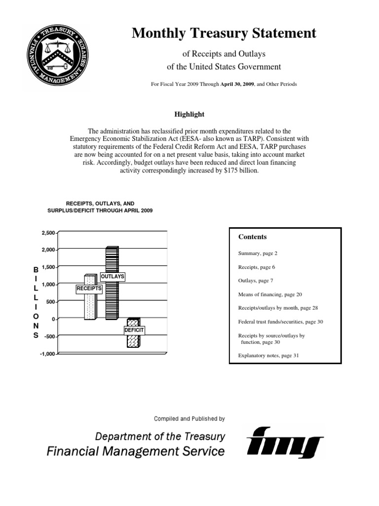 Monthly Treasury Statement: Financial Management Service | PDF ...