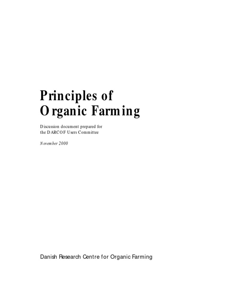 Principles of Organic Farming Overview | PDF | Organic Farming ...