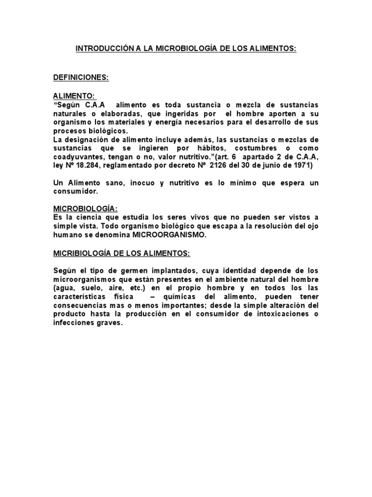 Microorganismos en Alimentos y Salud | PDF | Las bacterias | Alimentos