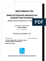 Need of financial advisors for mutual fund investors. 