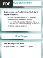 Rhce Study Notes:, Redhat Linux Flash Cards Stuff To Remember