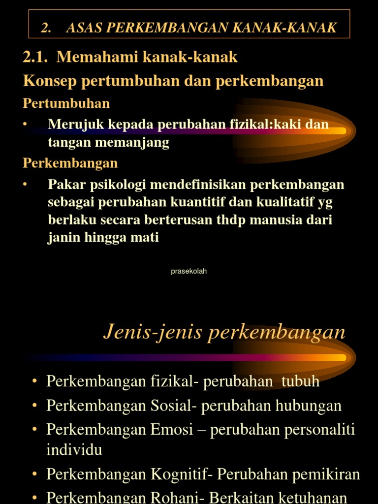 Perkembangan Kanak Kanak Pdf