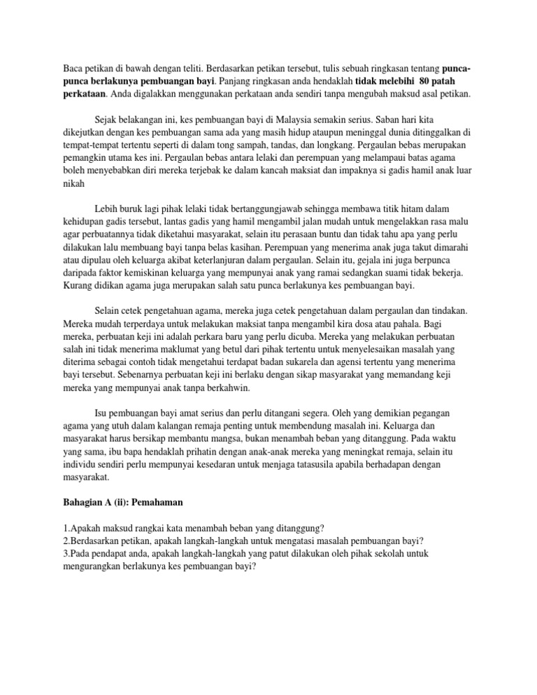 Contoh Ringkasan Tingkatan 1 Pdf