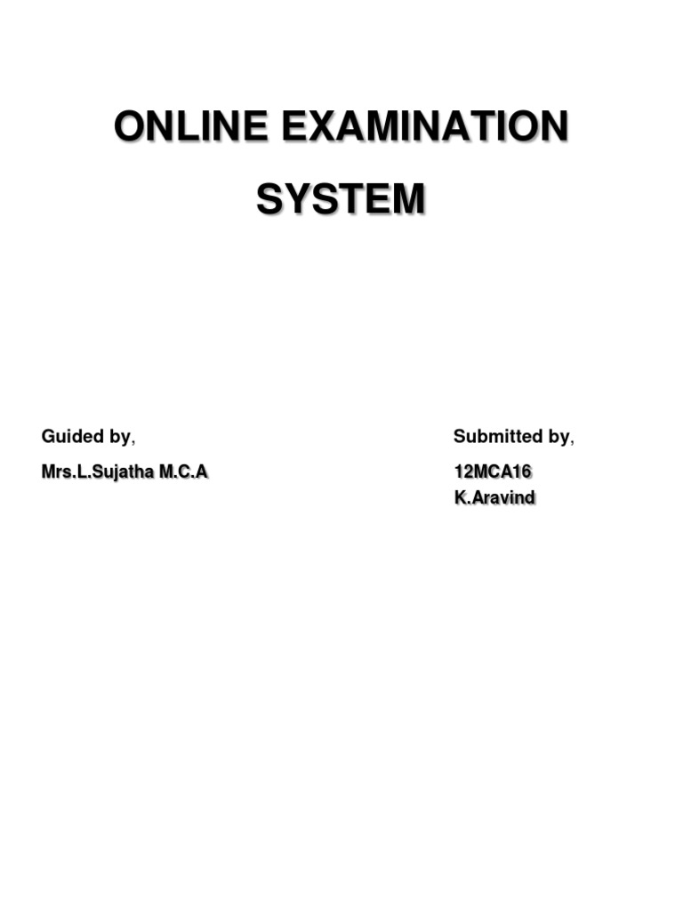 Online Examination System Overview | PDF | Modularity | Test (Assessment)