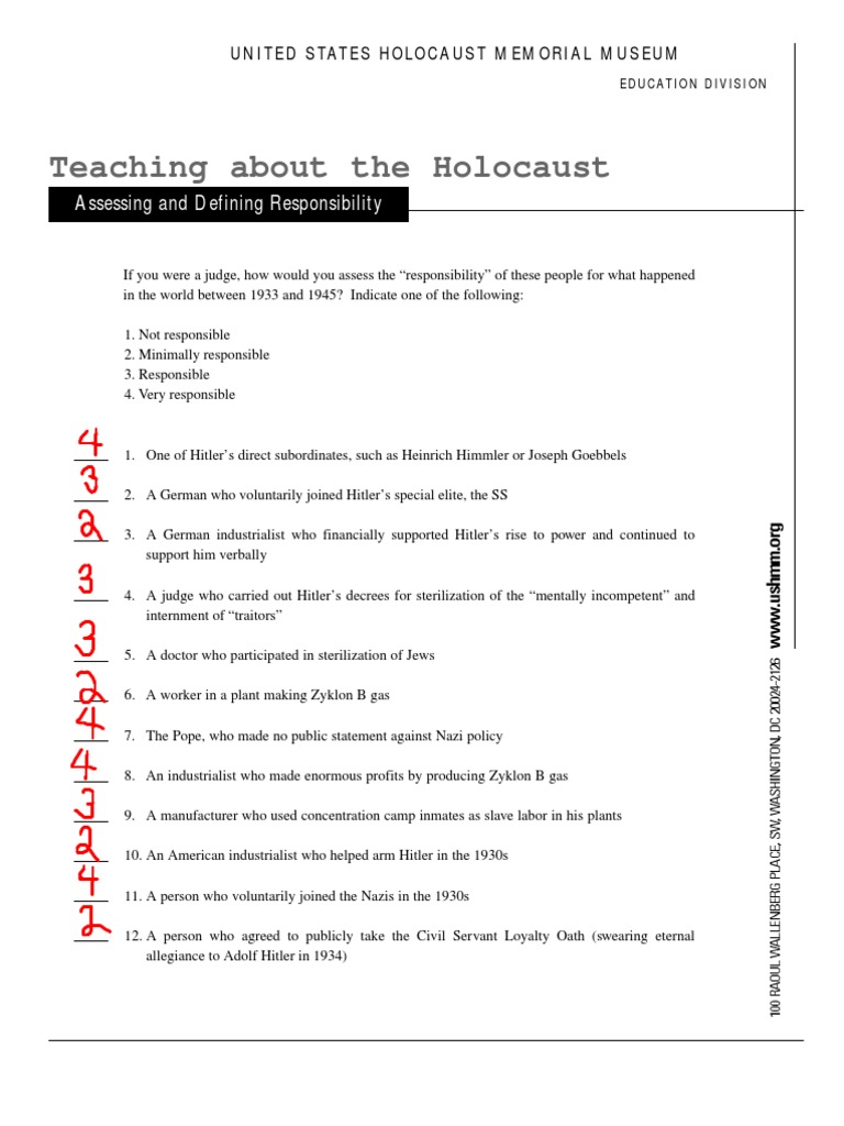 Complete Holocaust Worksheet.pdf.2009_05!12!19!53!05 | Nazi Germany
