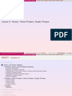 Lecture 4: Vectors: Vector Product Dyadic Product: Mathematical Foundations of EFT (MFEFT)