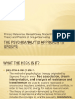 The Psychoanalytic Approach To Groups