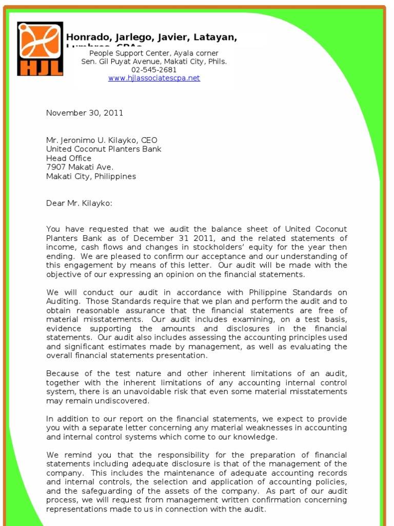 management representation letter for statutory audit