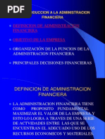 I. Introduccion A La Administracion Financiera