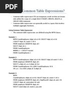 WEEK 4 - What Is Common Table Expressions