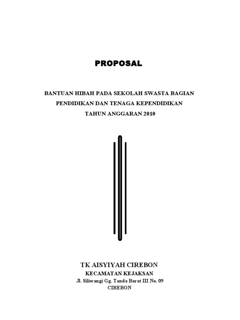 Contoh Proposal Bantuan Hibah Sekolah