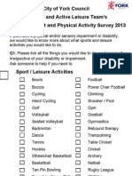 Physical Disability and Sensory Impairment Survey 2013
