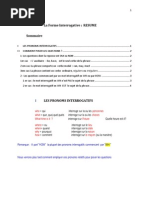 La Forme Interrogative: RESUME Sommaire