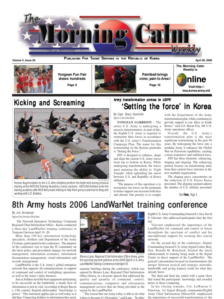 The Morning Calm Korea Weekly Apr 28 06 South Korea World Politics