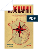 Géographie Classe de Fin D'etudes Certificat D'etudes Merlier-Leroux