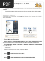 Guião para uso do Word