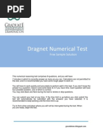 Numerical Reasoning Test Solution