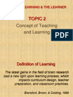 TOPIC 2concept of Learning & Teaching