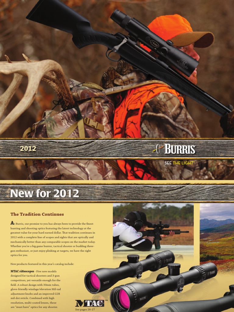2012 Burris Catalog Telescopic Sight Projectiles